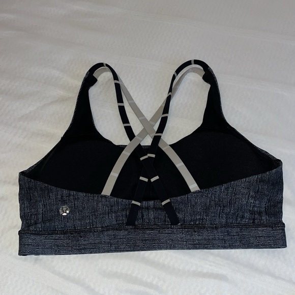 Lululemon Energy Bra Burlap Texture Black Dune / Cayman Stripe Black Mojave 10 - Picture 11 of 12